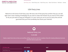Tablet Screenshot of partylines.com